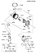 Page A Diagram and Parts List for FH541V-BS26  Kawasaki Engine