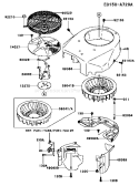 Page D Diagram and Parts List for FH580V AS14 Kawasaki Engine