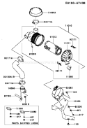 Page A Diagram and Parts List for FH580V CS25 Kawasaki Engine