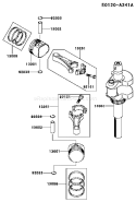 Part Location Diagram of 13031-7070 Kawasaki Crankshaft-Comp