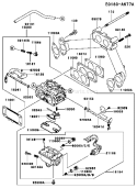 Part Location Diagram of 11060-7018 Kawasaki Gasket-float Chamber