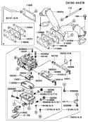 Part Location Diagram of 16025-7001 Kawasaki Valve-Throttle