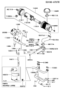 Part Location Diagram of 16060-7018 Kawasaki Pipe-Intake