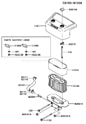 Page A Diagram and Parts List for FH601V ES14 Kawasaki Engine