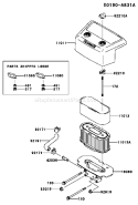 Page A Diagram and Parts List for FH601V FS21 Kawasaki Engine