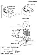 Page A Diagram and Parts List for FH641V ES22 Kawasaki Engine