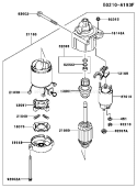 Page K Diagram and Parts List for FH641V FS21 Kawasaki Engine