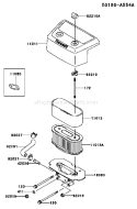 Page A Diagram and Parts List for FH641V AS15 Kawasaki Engine