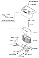 Page A Diagram and Parts List for FH721V-AS19  Kawasaki Engine