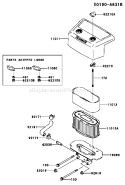 Page A Diagram and Parts List for FH680V AW00 Kawasaki Engine