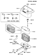 Page A Diagram and Parts List for FH721V-AS17  Kawasaki Engine