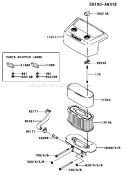 Page A Diagram and Parts List for FH721V AW04 Kawasaki Engine