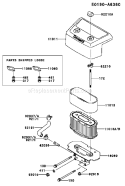 Page A Diagram and Parts List for FH721V-DS09  Kawasaki Engine