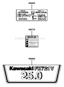 Page P Diagram and Parts List for FH721V-ES24  Kawasaki Engine