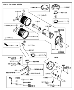 Page B Diagram and Parts List for FH721V-ES24  Kawasaki Engine