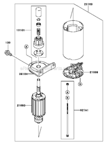 Starter--Fh721-D02132 Diagram and Parts List for FH721V-ES24  Kawasaki Engine
