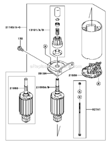 Starter--Fh721-D02133 Diagram and Parts List for FH721V-ES24  Kawasaki Engine