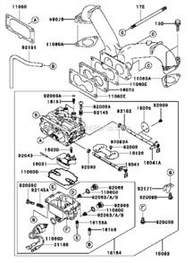 Part Location Diagram of 172G06105 Kawasaki Bolt-Stud