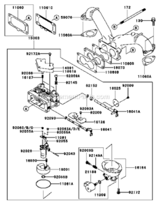 Part Location Diagram of 15004-1005 Kawasaki Carburetor