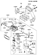 Part Location Diagram of 15004-1028 Kawasaki Carburetor-assy