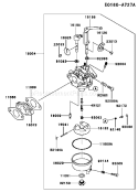 Page B Diagram and Parts List for FJ100D-AB50  Kawasaki Engine