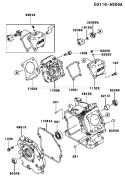Page E Diagram and Parts List for FJ100D-AB50  Kawasaki Engine