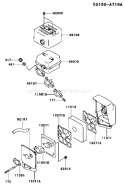 Part Location Diagram of 11061-2111 Kawasaki Gasket
