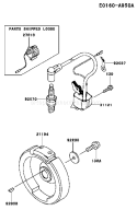 Page F Diagram and Parts List for FJ100D-AE50  Kawasaki Engine