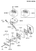 Page A Diagram and Parts List for FJ100D-AS00  Kawasaki Engine