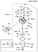 Page B Diagram and Parts List for FJ100D-AS00  Kawasaki Engine