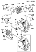 Page E Diagram and Parts List for FJ100D-AS00  Kawasaki Engine