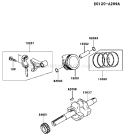 Page J Diagram and Parts List for FJ100D-AS59  Kawasaki Engine