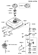 Page G Diagram and Parts List for FJ100D-AS59  Kawasaki Engine