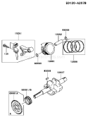 Page J Diagram and Parts List for FJ100D-AS00  Kawasaki Engine