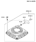 Page K Diagram and Parts List for FJ180V CS08 Kawasaki Engine
