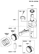 Page K Diagram and Parts List for FJ180V-AS54  Kawasaki Engine