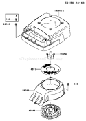 Page E Diagram and Parts List for FJ180V-AS56  Kawasaki Engine