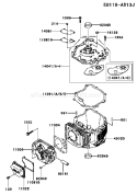Page F Diagram and Parts List for FJ180V-AS56  Kawasaki Engine