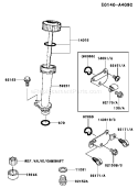 Page J Diagram and Parts List for FJ180V-AS61  Kawasaki Engine