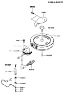 Page G Diagram and Parts List for FJ180V-AS61  Kawasaki Engine