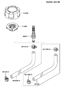 Page H Diagram and Parts List for FJ180V-AS61  Kawasaki Engine