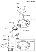 Page F Diagram and Parts List for FJ180V-BS57  Kawasaki Engine