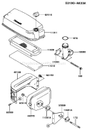Page A Diagram and Parts List for FJ180V AS15 Kawasaki Engine