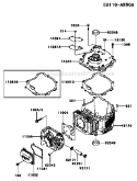Page F Diagram and Parts List for FJ180V AS17 Kawasaki Engine