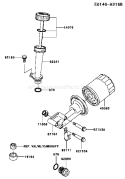 Page J Diagram and Parts List for FJ180V AS21 Kawasaki Engine