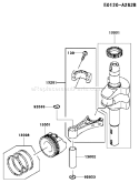 Page J Diagram and Parts List for FJ180V-AS56  Kawasaki Engine