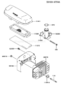 Page A Diagram and Parts List for FJ180V AS22 Kawasaki Engine