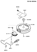 Page F Diagram and Parts List for FJ180V AS27 Kawasaki Engine