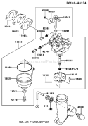 Page C Diagram and Parts List for FJ180V AS28 Kawasaki Engine