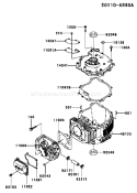 Page E Diagram and Parts List for FJ180V-AS64  Kawasaki Engine